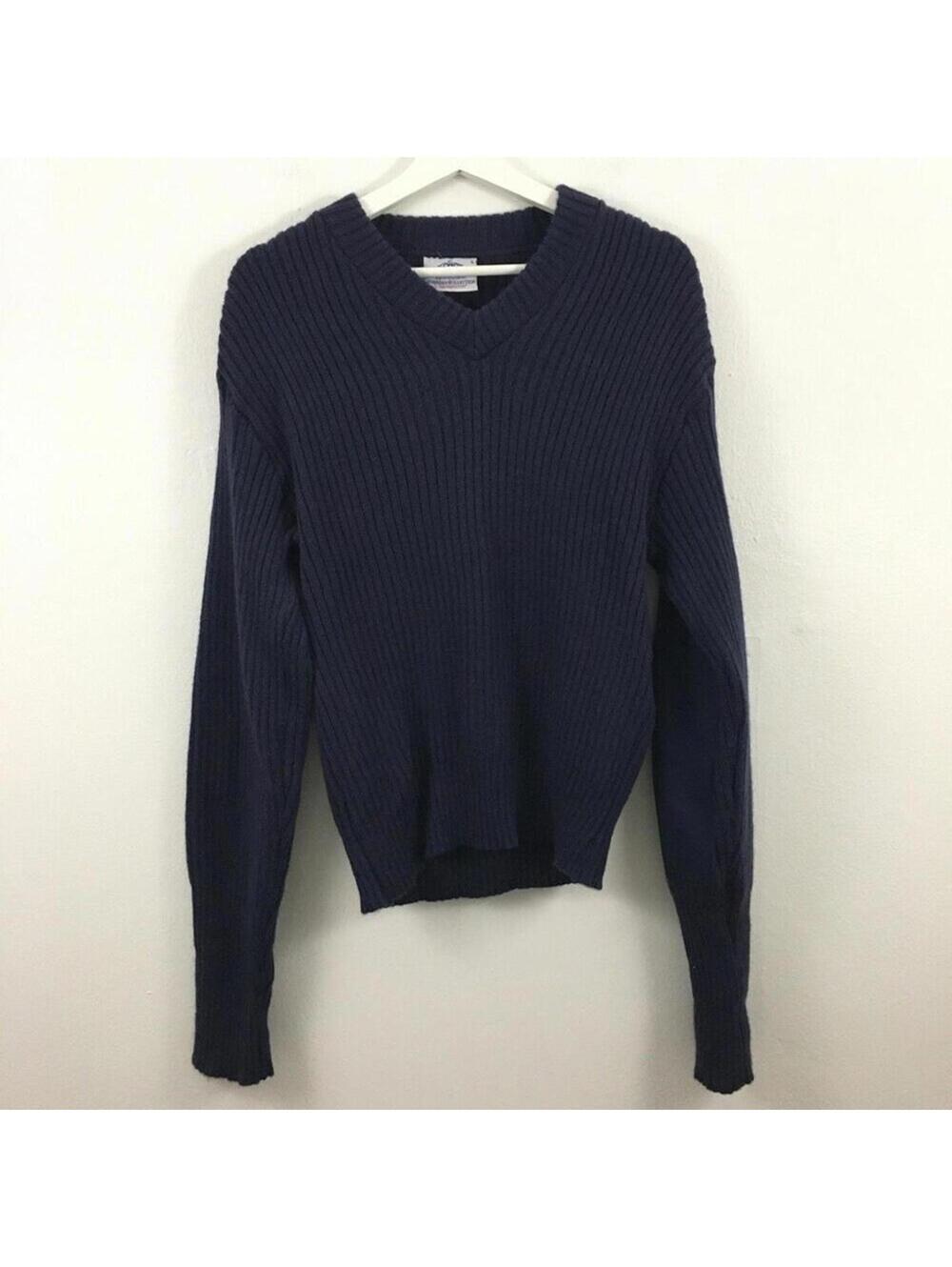 DSCP Men’s Military 100% Wool Pullover Thick Knit Rugged Sweater Size 40